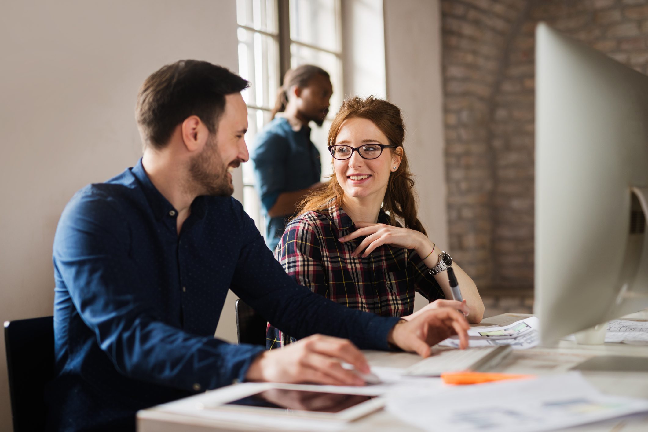 Picture of architects working together in office